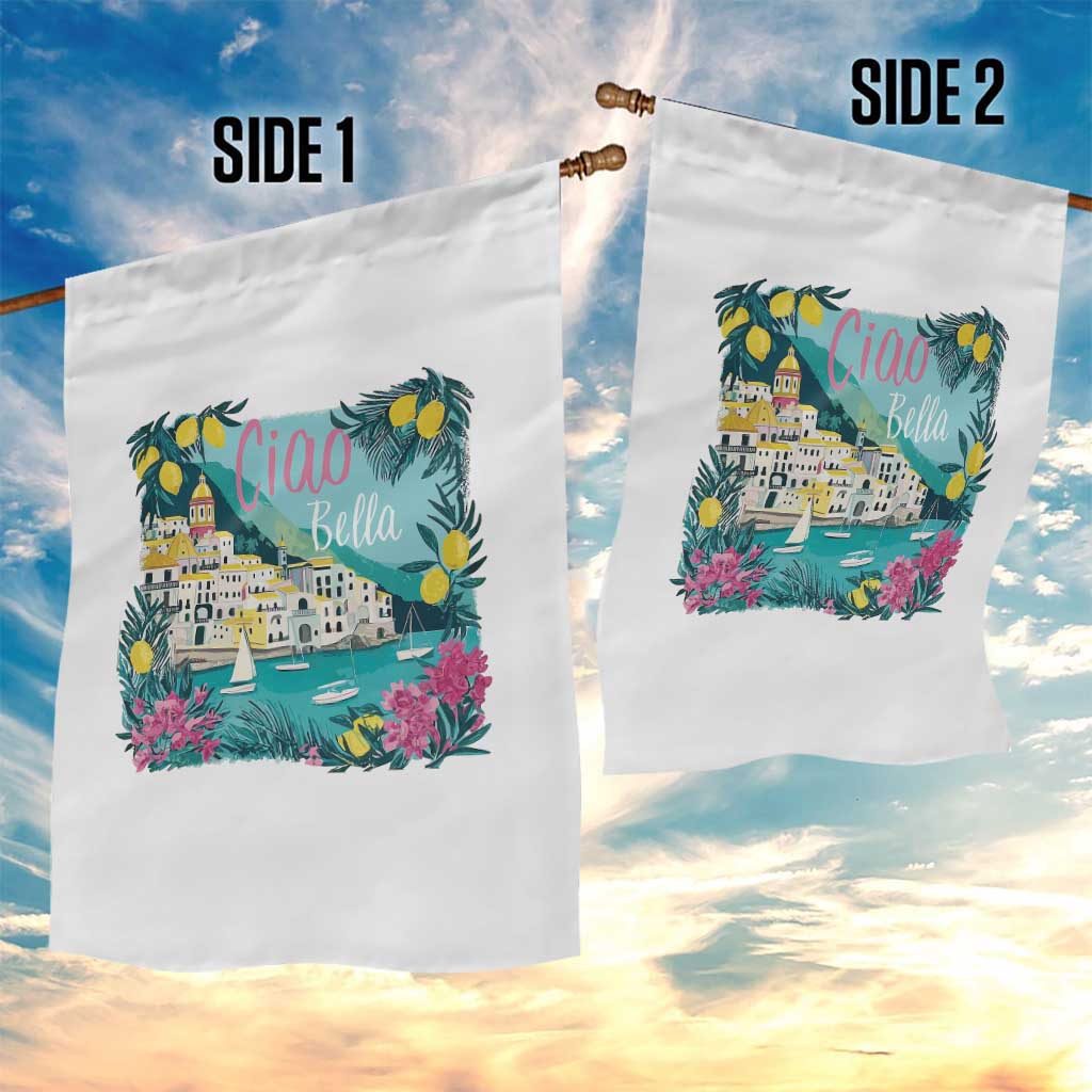 Ciao Bella Italy Amalfi Coast Garden Flag Lemons and Florals Nostalgic Village - Wonder Print Shop