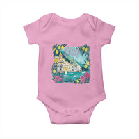 Ciao Bella Italy Amalfi Coast Baby Onesie Lemons and Florals Nostalgic Village - Wonder Print Shop