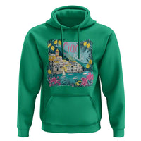 Ciao Bella Italy Amalfi Coast Hoodie Lemons and Florals Nostalgic Village - Wonder Print Shop