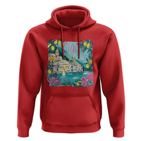 Ciao Bella Italy Amalfi Coast Hoodie Lemons and Florals Nostalgic Village - Wonder Print Shop