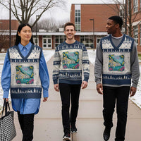 Ciao Bella Italy Amalfi Coast V-Neck Knit Sweater Vest Lemons and Florals Nostalgic Village - Wonder Print Shop