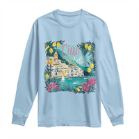 Ciao Bella Italy Amalfi Coast Long Sleeve Shirt Lemons and Florals Nostalgic Village - Wonder Print Shop