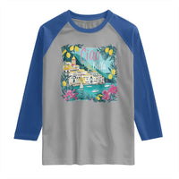 Ciao Bella Italy Amalfi Coast Raglan Shirt Lemons and Florals Nostalgic Village - Wonder Print Shop