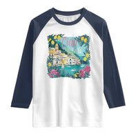 Ciao Bella Italy Amalfi Coast Raglan Shirt Lemons and Florals Nostalgic Village - Wonder Print Shop
