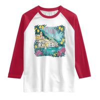 Ciao Bella Italy Amalfi Coast Raglan Shirt Lemons and Florals Nostalgic Village - Wonder Print Shop