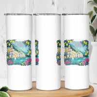 Ciao Bella Italy Amalfi Coast Skinny Tumbler Lemons and Florals Nostalgic Village - Wonder Print Shop