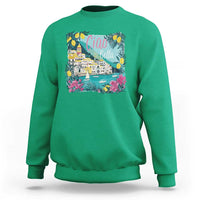 Ciao Bella Italy Amalfi Coast Sweatshirt Lemons and Florals Nostalgic Village - Wonder Print Shop