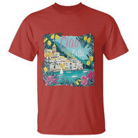 Ciao Bella Italy Amalfi Coast T Shirt Lemons and Florals Nostalgic Village - Wonder Print Shop