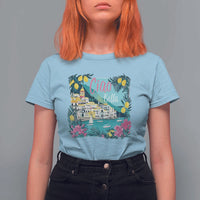 Ciao Bella Italy Amalfi Coast T Shirt For Women Lemons and Florals Nostalgic Village - Wonder Print Shop