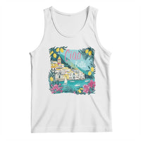 Ciao Bella Italy Amalfi Coast Tank Top Lemons and Florals Nostalgic Village - Wonder Print Shop