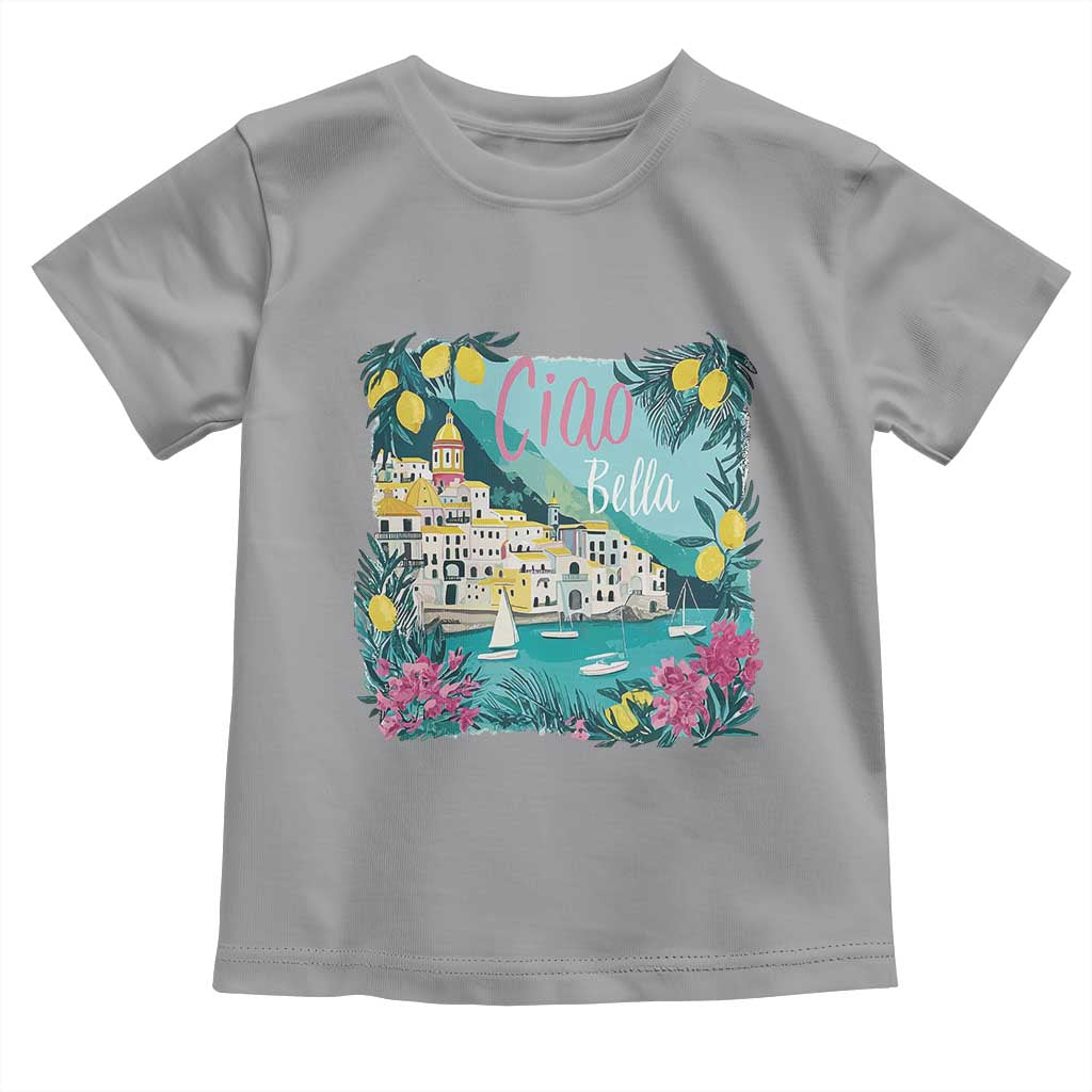 Ciao Bella Italy Amalfi Coast Toddler T Shirt Lemons and Florals Nostalgic Village - Wonder Print Shop