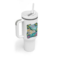 Ciao Bella Italy Amalfi Coast Tumbler With Handle Lemons and Florals Nostalgic Village - Wonder Print Shop