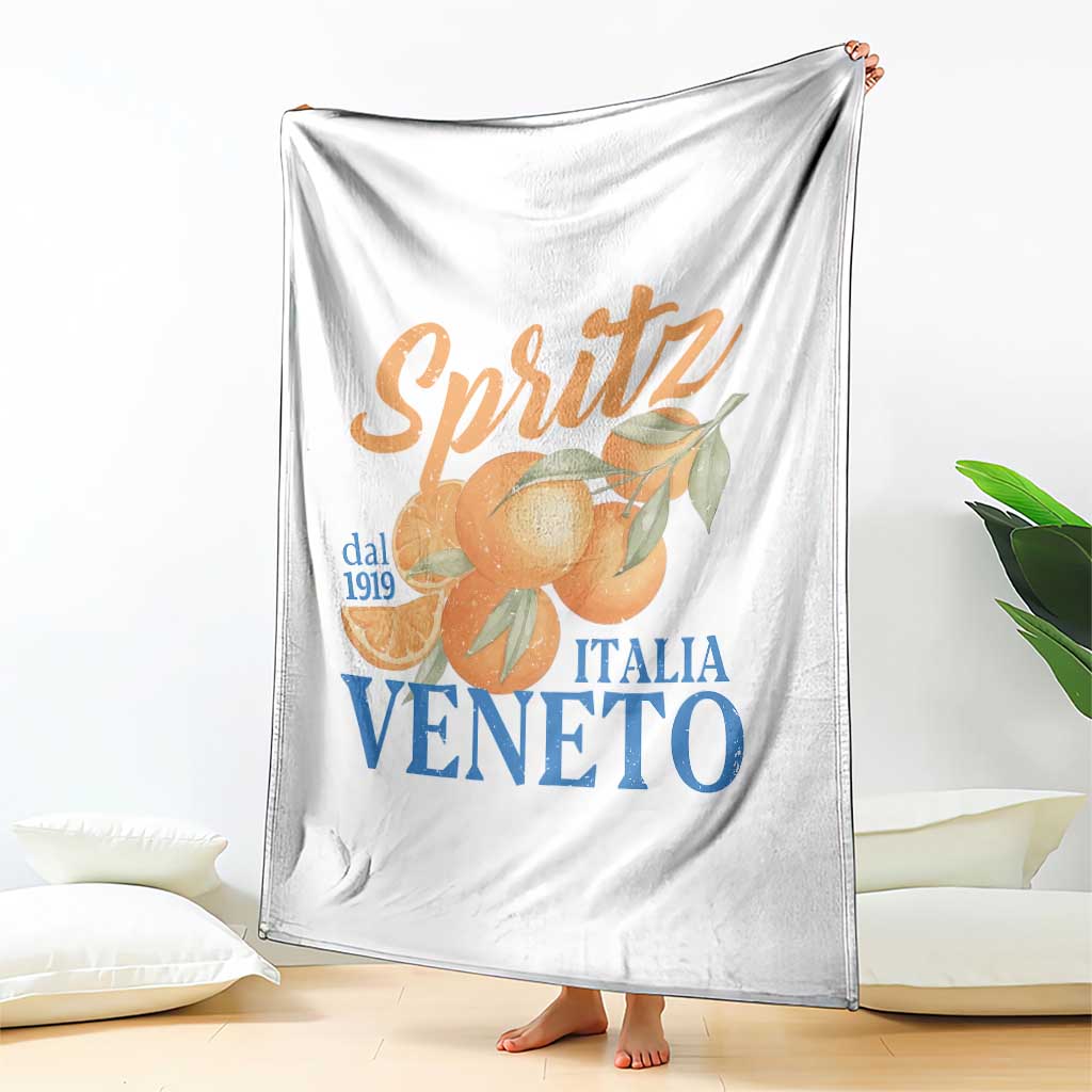 Spritz Italia Veneto Dal 1919 Throw Blanket Vintage Aperitivo Orange Italian Cocktail - Wonder Print Shop
