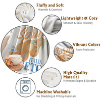 Spritz Italia Veneto Dal 1919 Throw Blanket Vintage Aperitivo Orange Italian Cocktail - Wonder Print Shop