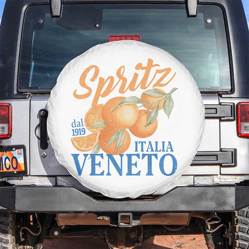 Spritz Italia Veneto Dal 1919 Spare Tire Cover Vintage Aperitivo Orange Italian Cocktail - Wonder Print Shop