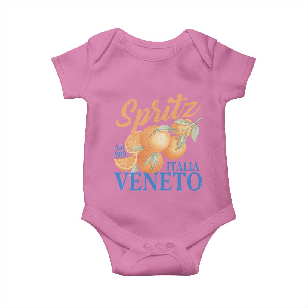 Spritz Italia Veneto Dal 1919 Baby Onesie Vintage Aperitivo Orange Italian Cocktail - Wonder Print Shop