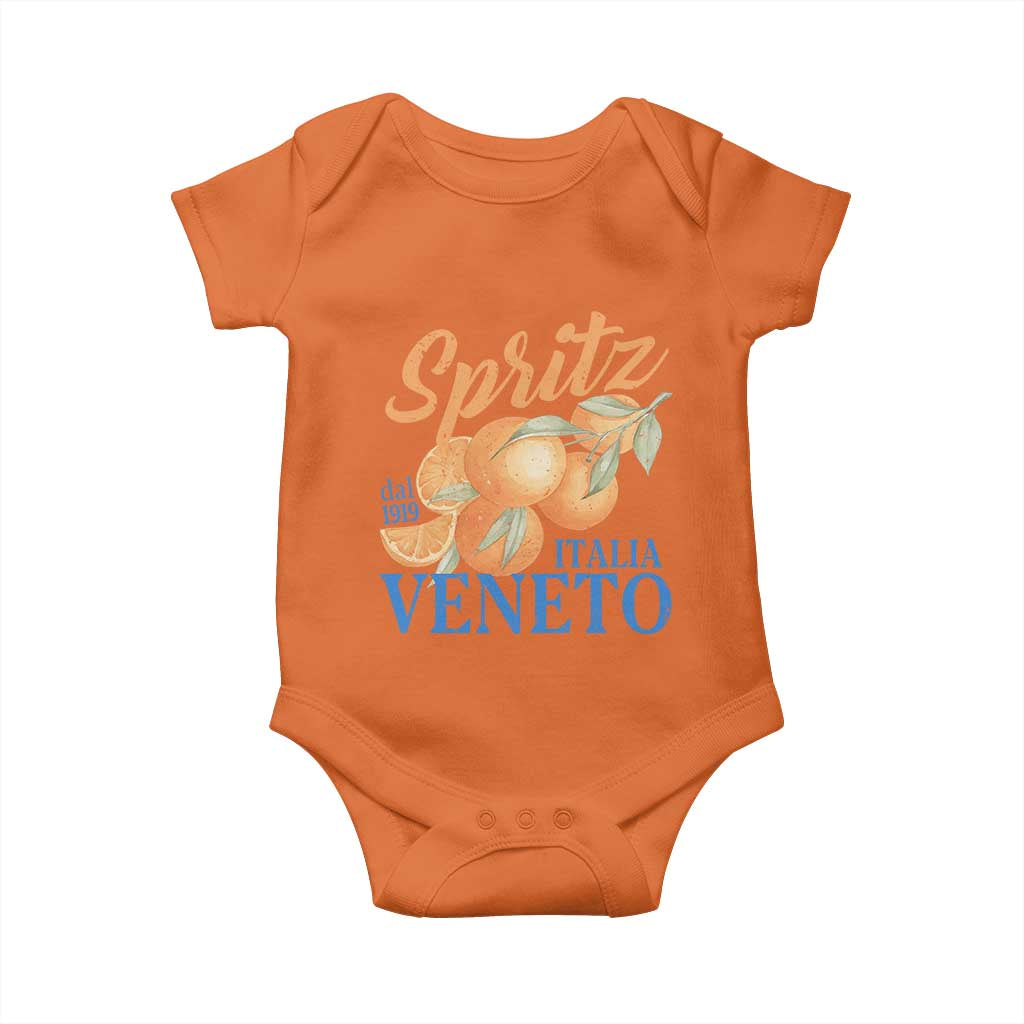 Spritz Italia Veneto Dal 1919 Baby Onesie Vintage Aperitivo Orange Italian Cocktail - Wonder Print Shop