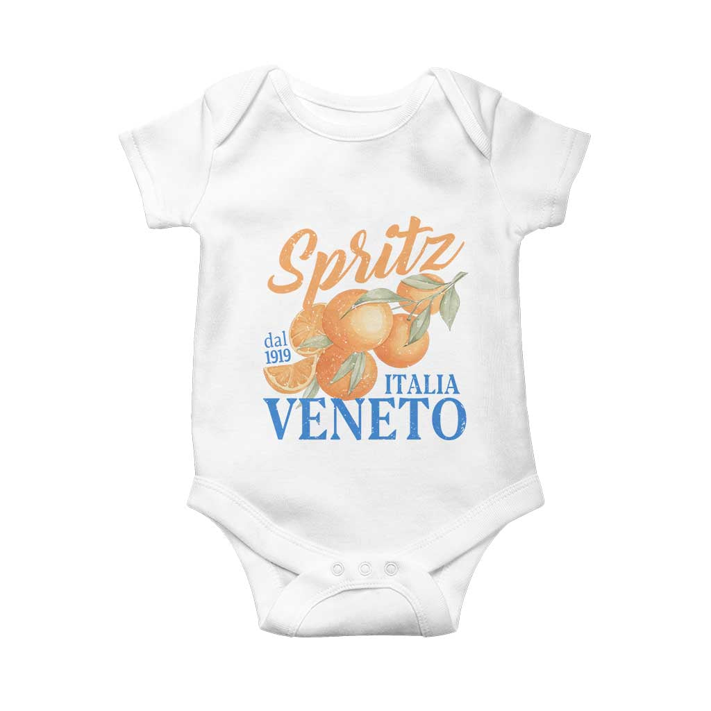 Spritz Italia Veneto Dal 1919 Baby Onesie Vintage Aperitivo Orange Italian Cocktail - Wonder Print Shop