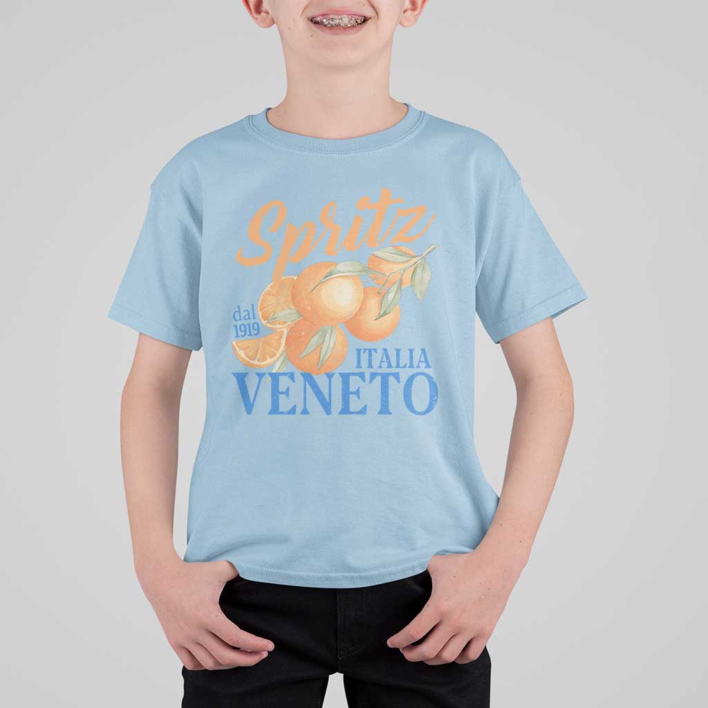 Spritz Italia Veneto Dal 1919 T Shirt For Kid Vintage Aperitivo Orange Italian Cocktail - Wonder Print Shop