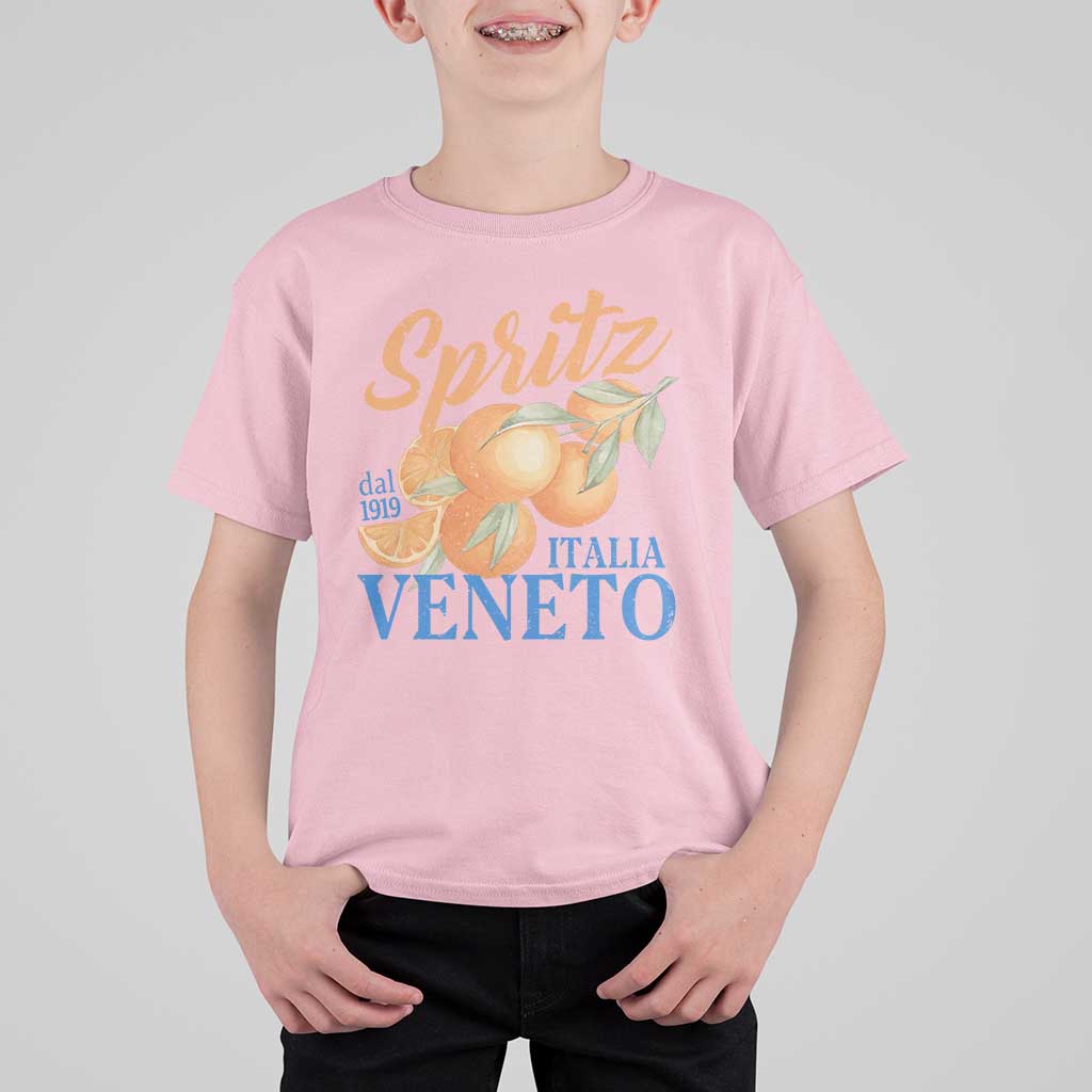 Spritz Italia Veneto Dal 1919 T Shirt For Kid Vintage Aperitivo Orange Italian Cocktail - Wonder Print Shop