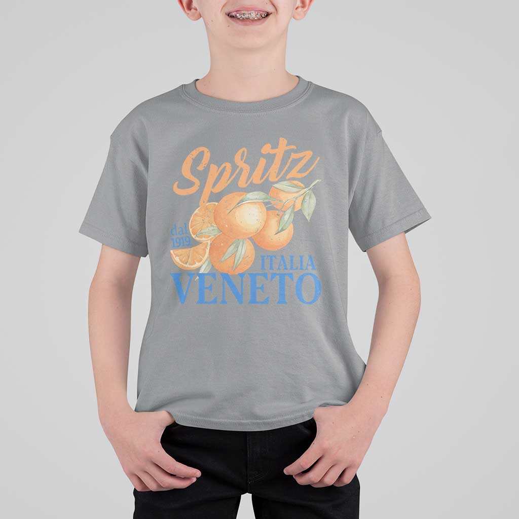 Spritz Italia Veneto Dal 1919 T Shirt For Kid Vintage Aperitivo Orange Italian Cocktail - Wonder Print Shop