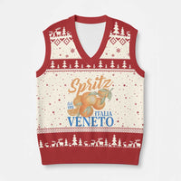 Spritz Italia Veneto Dal 1919 V-Neck Knit Sweater Vest Vintage Aperitivo Orange Italian Cocktail - Wonder Print Shop