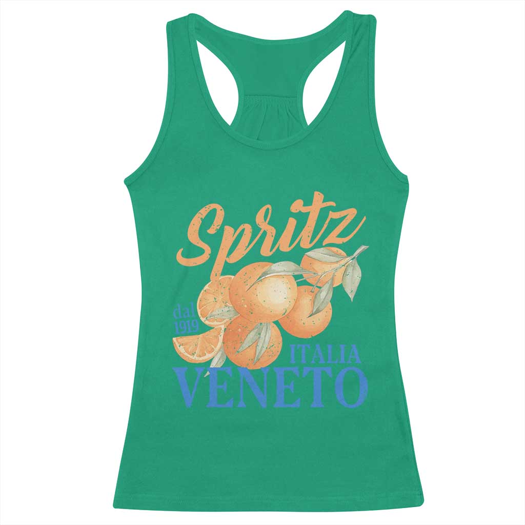 Spritz Italia Veneto Dal 1919 Racerback Tank Top Vintage Aperitivo Orange Italian Cocktail - Wonder Print Shop