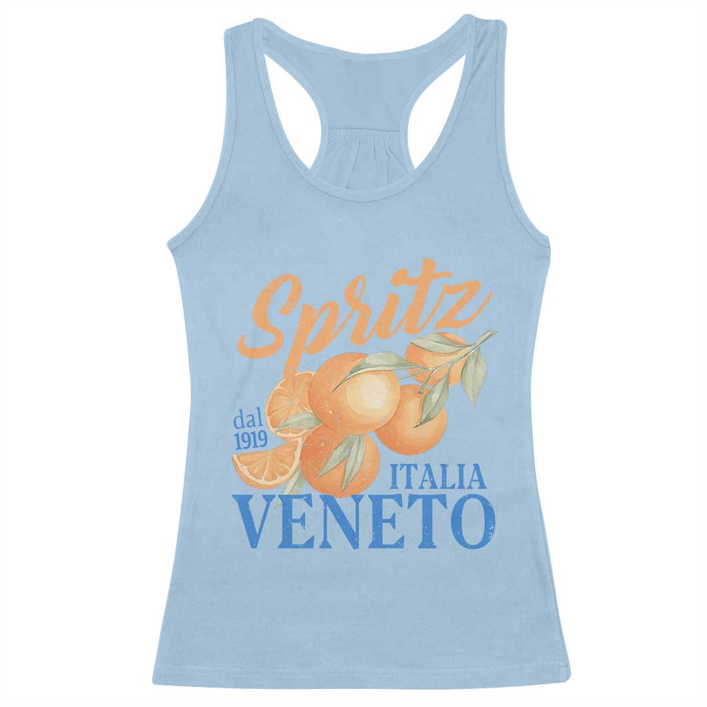 Spritz Italia Veneto Dal 1919 Racerback Tank Top Vintage Aperitivo Orange Italian Cocktail - Wonder Print Shop