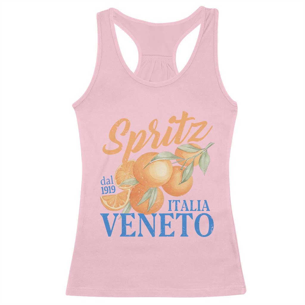 Spritz Italia Veneto Dal 1919 Racerback Tank Top Vintage Aperitivo Orange Italian Cocktail - Wonder Print Shop
