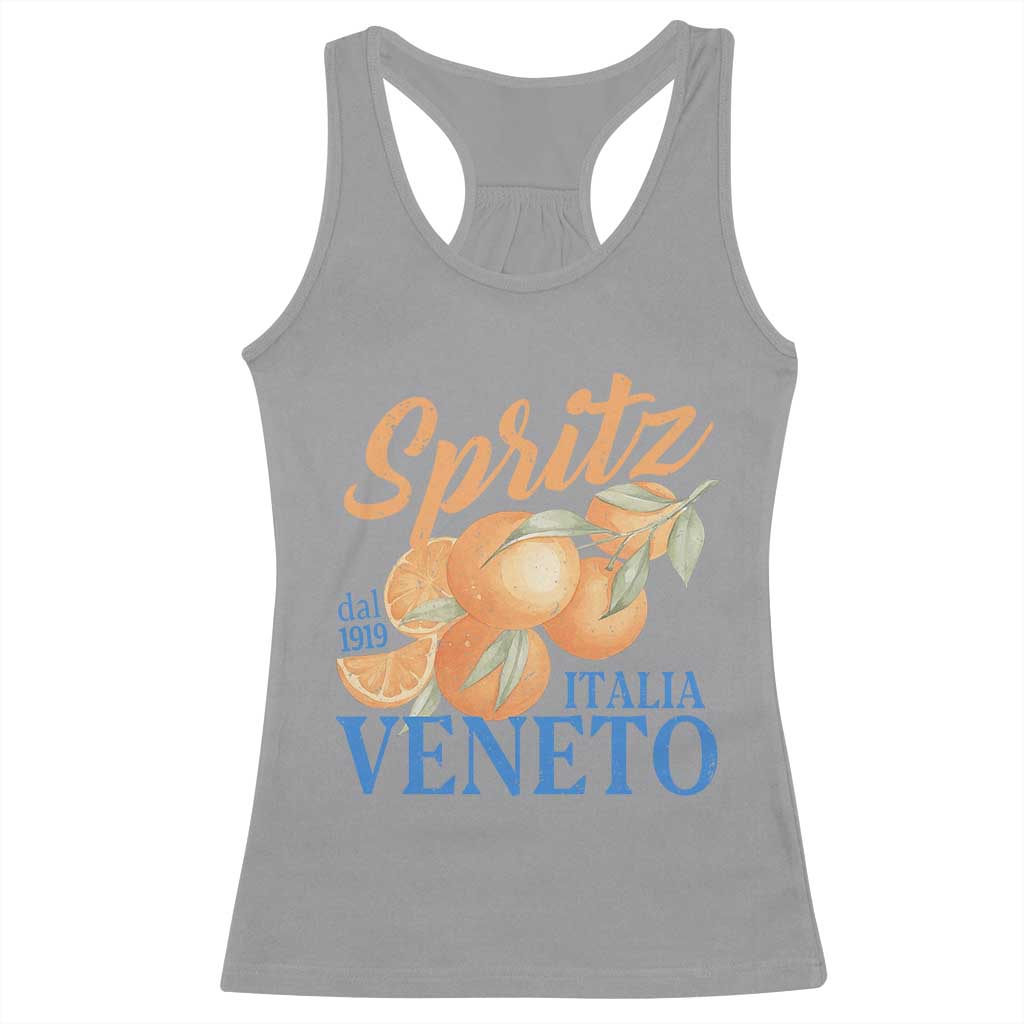 Spritz Italia Veneto Dal 1919 Racerback Tank Top Vintage Aperitivo Orange Italian Cocktail - Wonder Print Shop