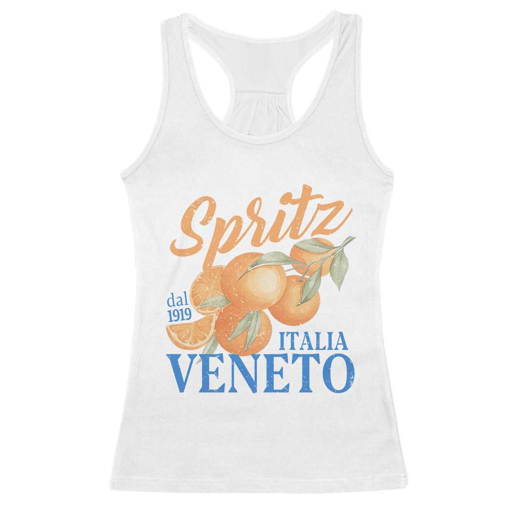 Spritz Italia Veneto Dal 1919 Racerback Tank Top Vintage Aperitivo Orange Italian Cocktail - Wonder Print Shop