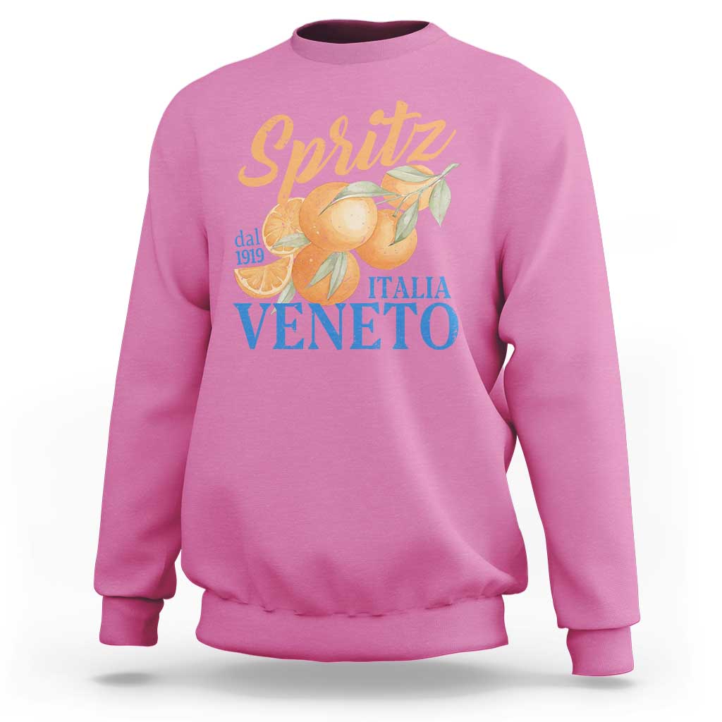 Spritz Italia Veneto Dal 1919 Sweatshirt Vintage Aperitivo Orange Italian Cocktail - Wonder Print Shop