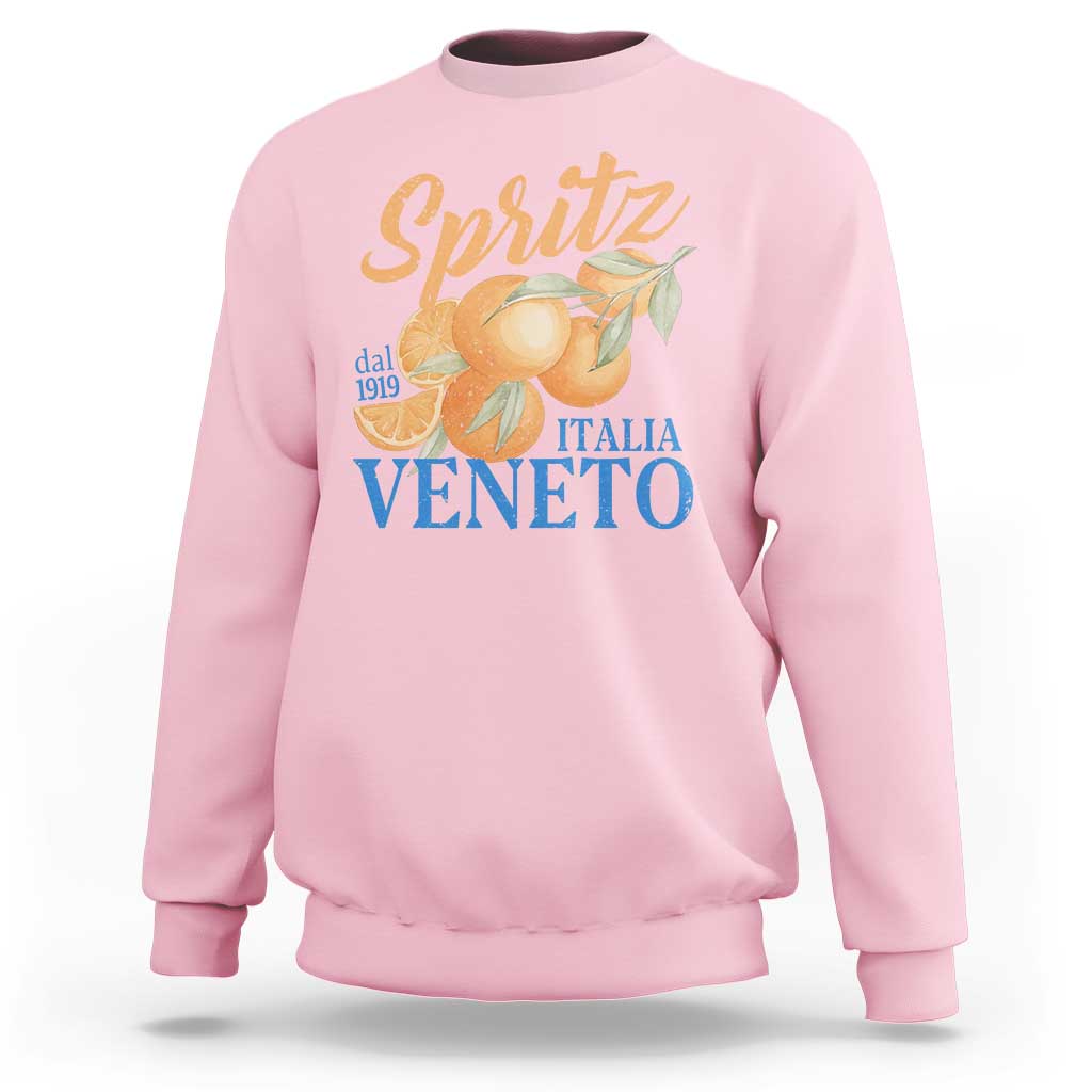 Spritz Italia Veneto Dal 1919 Sweatshirt Vintage Aperitivo Orange Italian Cocktail - Wonder Print Shop