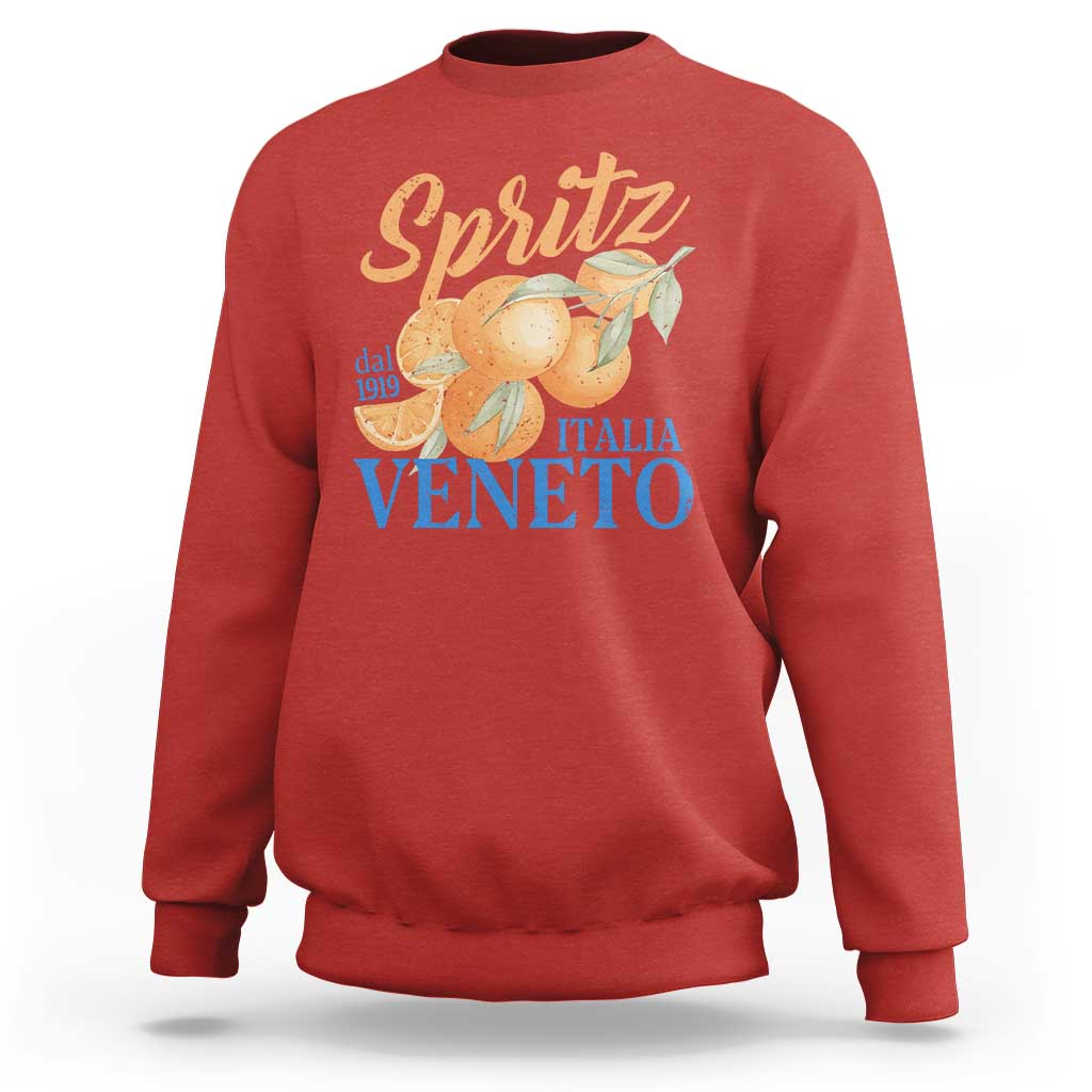 Spritz Italia Veneto Dal 1919 Sweatshirt Vintage Aperitivo Orange Italian Cocktail - Wonder Print Shop