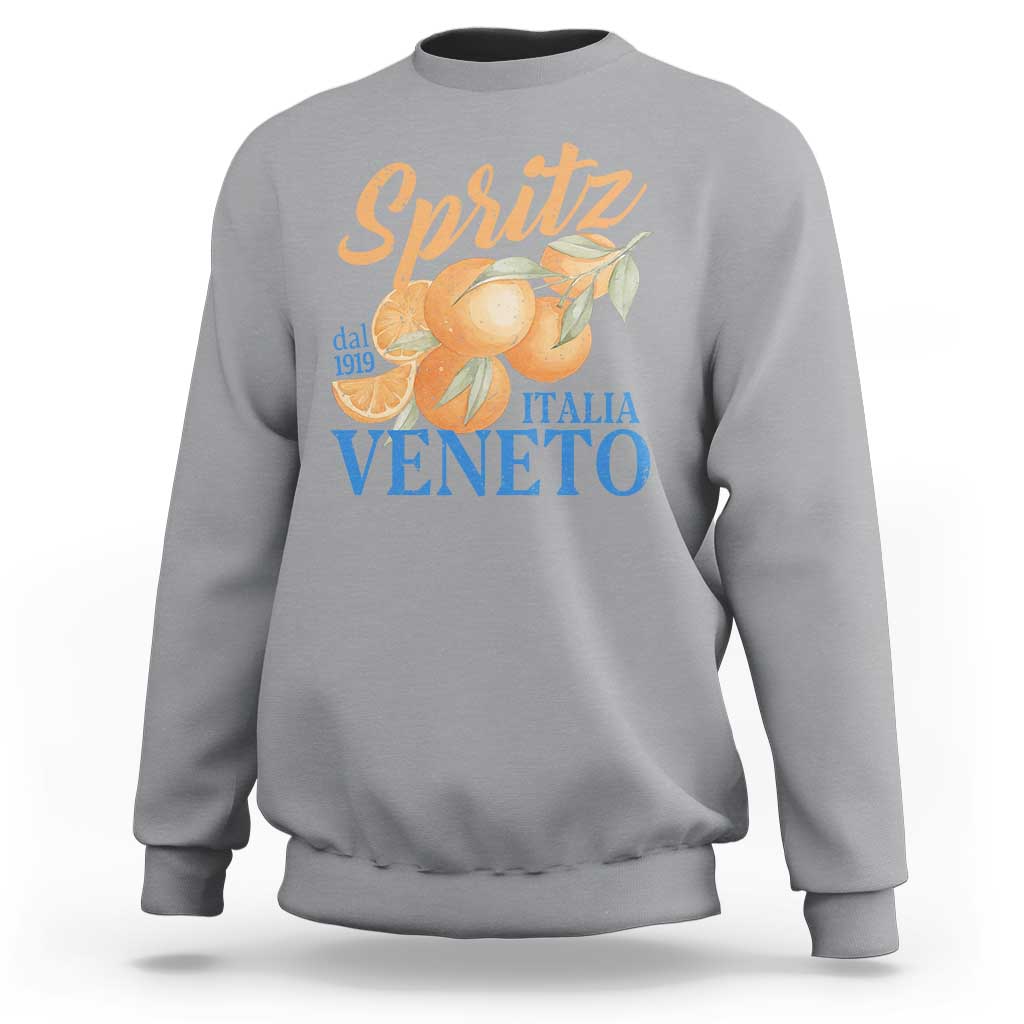 Spritz Italia Veneto Dal 1919 Sweatshirt Vintage Aperitivo Orange Italian Cocktail - Wonder Print Shop