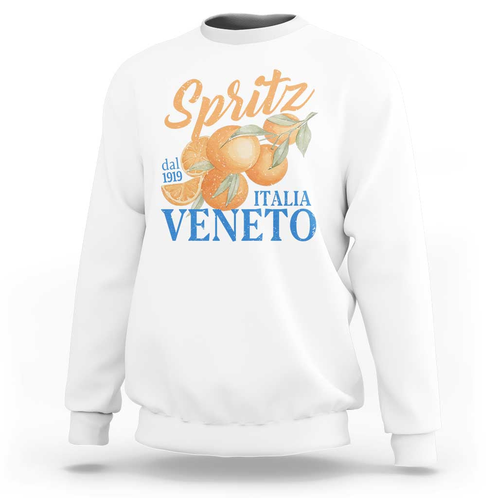 Spritz Italia Veneto Dal 1919 Sweatshirt Vintage Aperitivo Orange Italian Cocktail - Wonder Print Shop