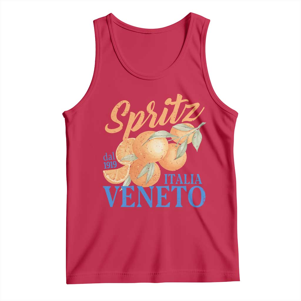 Spritz Italia Veneto Dal 1919 Tank Top Vintage Aperitivo Orange Italian Cocktail - Wonder Print Shop