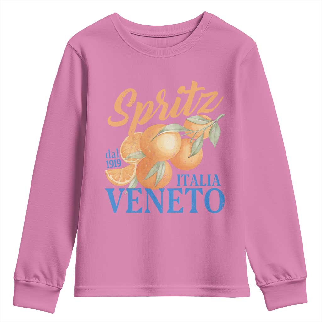 Spritz Italia Veneto Dal 1919 Youth Sweatshirt Vintage Aperitivo Orange Italian Cocktail - Wonder Print Shop