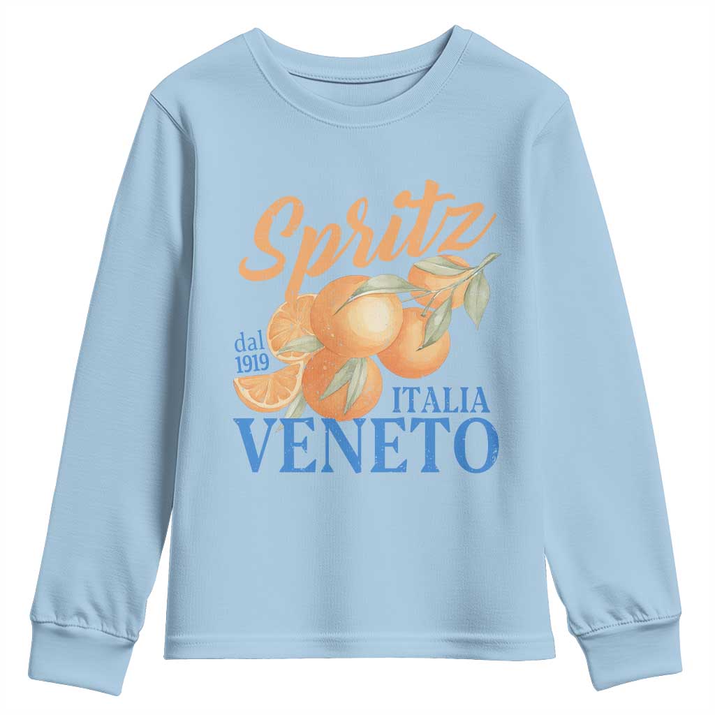 Spritz Italia Veneto Dal 1919 Youth Sweatshirt Vintage Aperitivo Orange Italian Cocktail - Wonder Print Shop