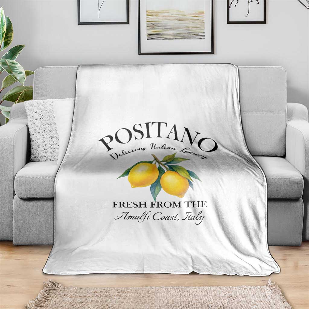 Positano Lemons Throw Blanket Fresh from the Amalfi Coast Italian Fruit - Wonder Print Shop