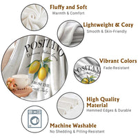 Positano Lemons Throw Blanket Fresh from the Amalfi Coast Italian Fruit - Wonder Print Shop