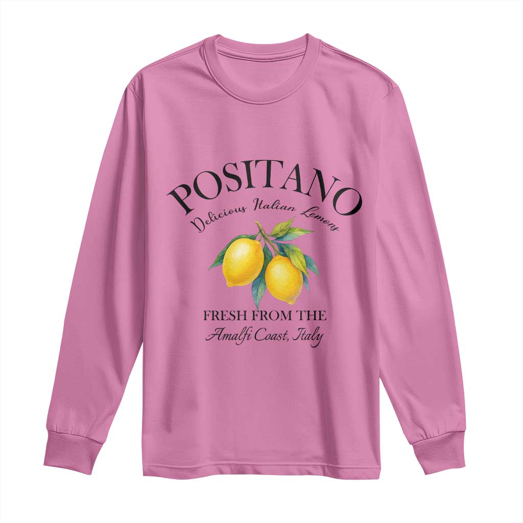 Positano Lemons Long Sleeve Shirt Fresh from the Amalfi Coast Italian Fruit - Wonder Print Shop
