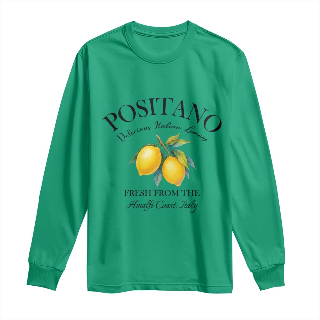 Positano Lemons Long Sleeve Shirt Fresh from the Amalfi Coast Italian Fruit - Wonder Print Shop