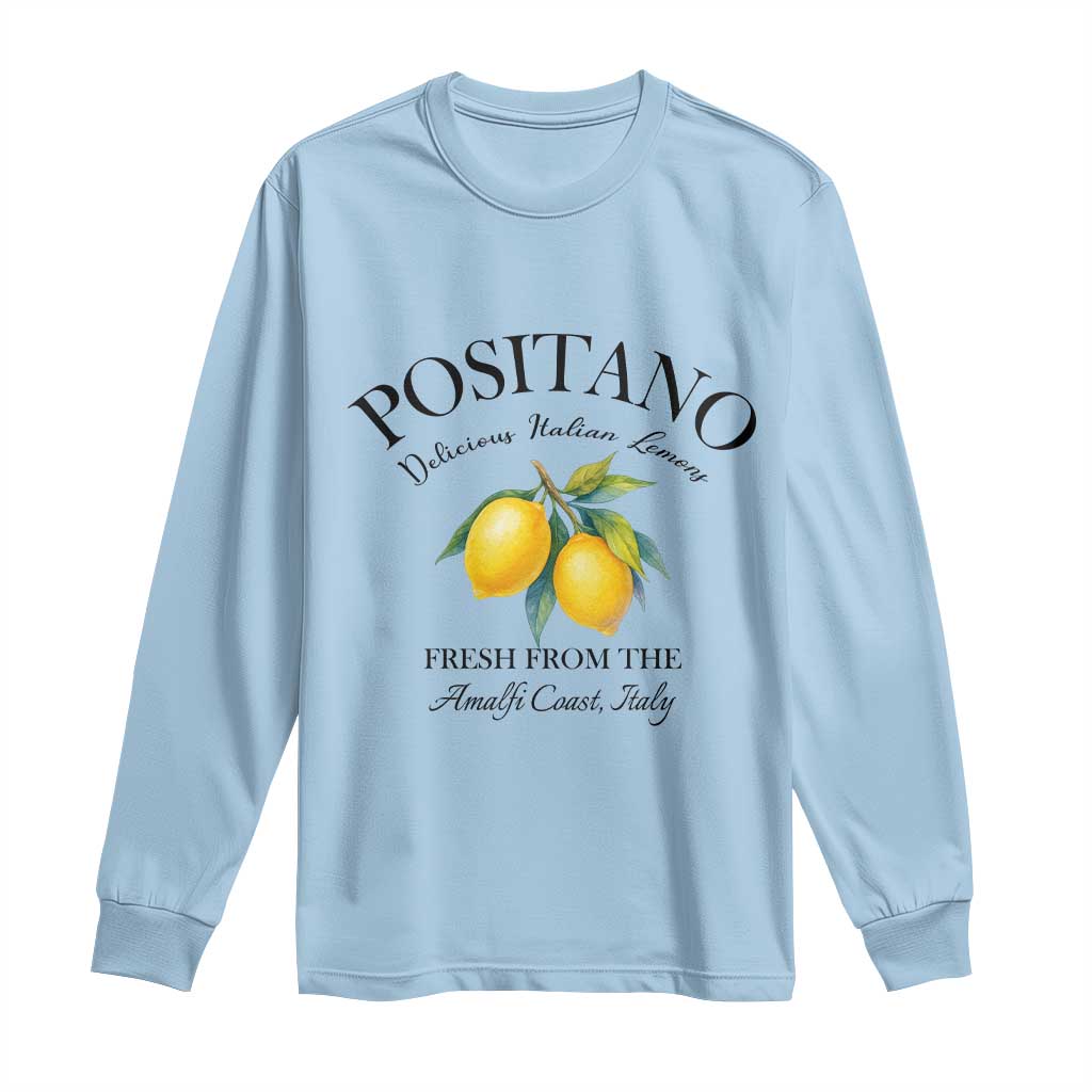 Positano Lemons Long Sleeve Shirt Fresh from the Amalfi Coast Italian Fruit - Wonder Print Shop