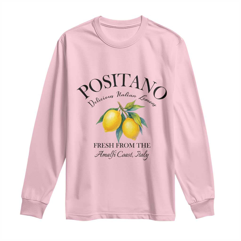 Positano Lemons Long Sleeve Shirt Fresh from the Amalfi Coast Italian Fruit - Wonder Print Shop