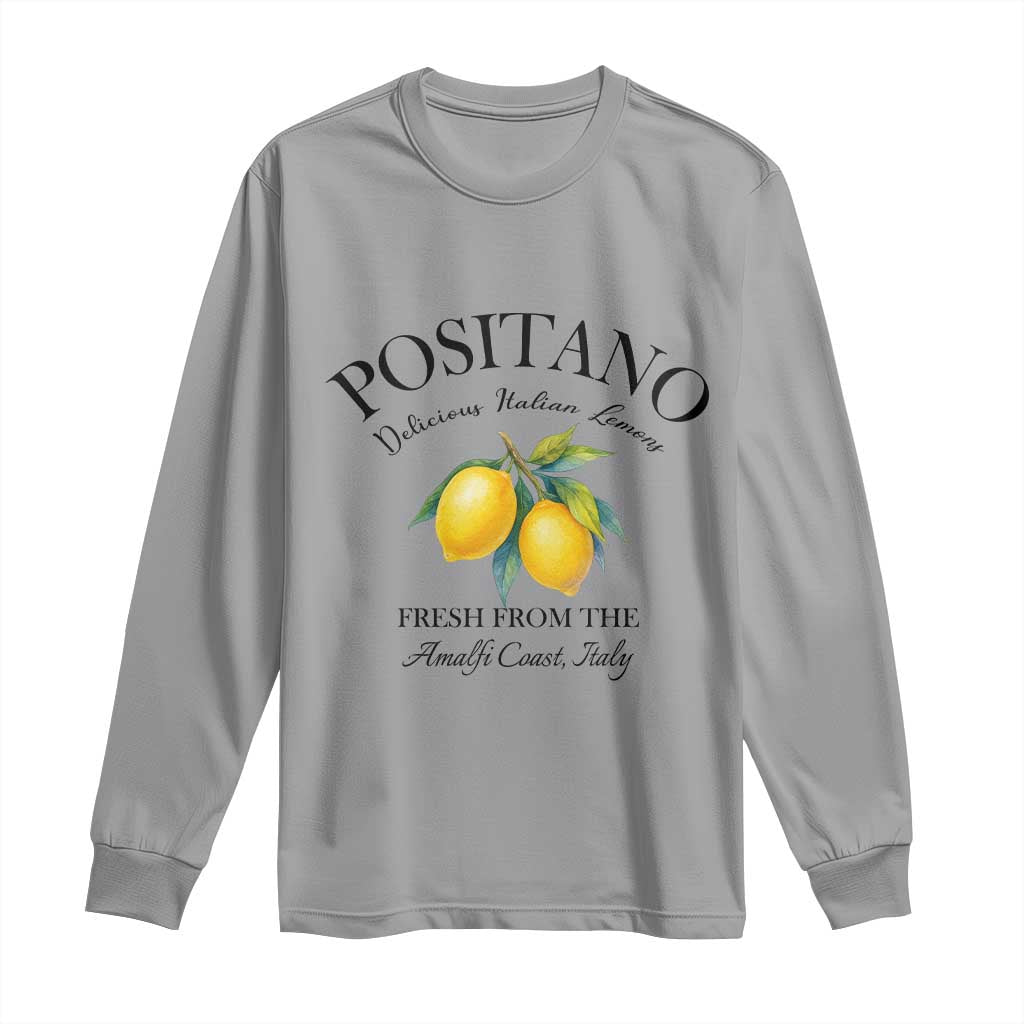 Positano Lemons Long Sleeve Shirt Fresh from the Amalfi Coast Italian Fruit - Wonder Print Shop