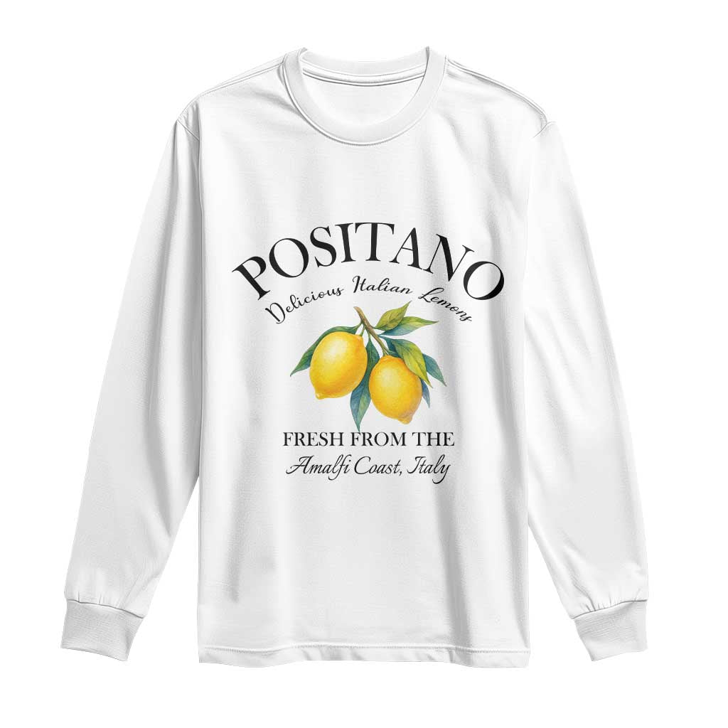 Positano Lemons Long Sleeve Shirt Fresh from the Amalfi Coast Italian Fruit - Wonder Print Shop