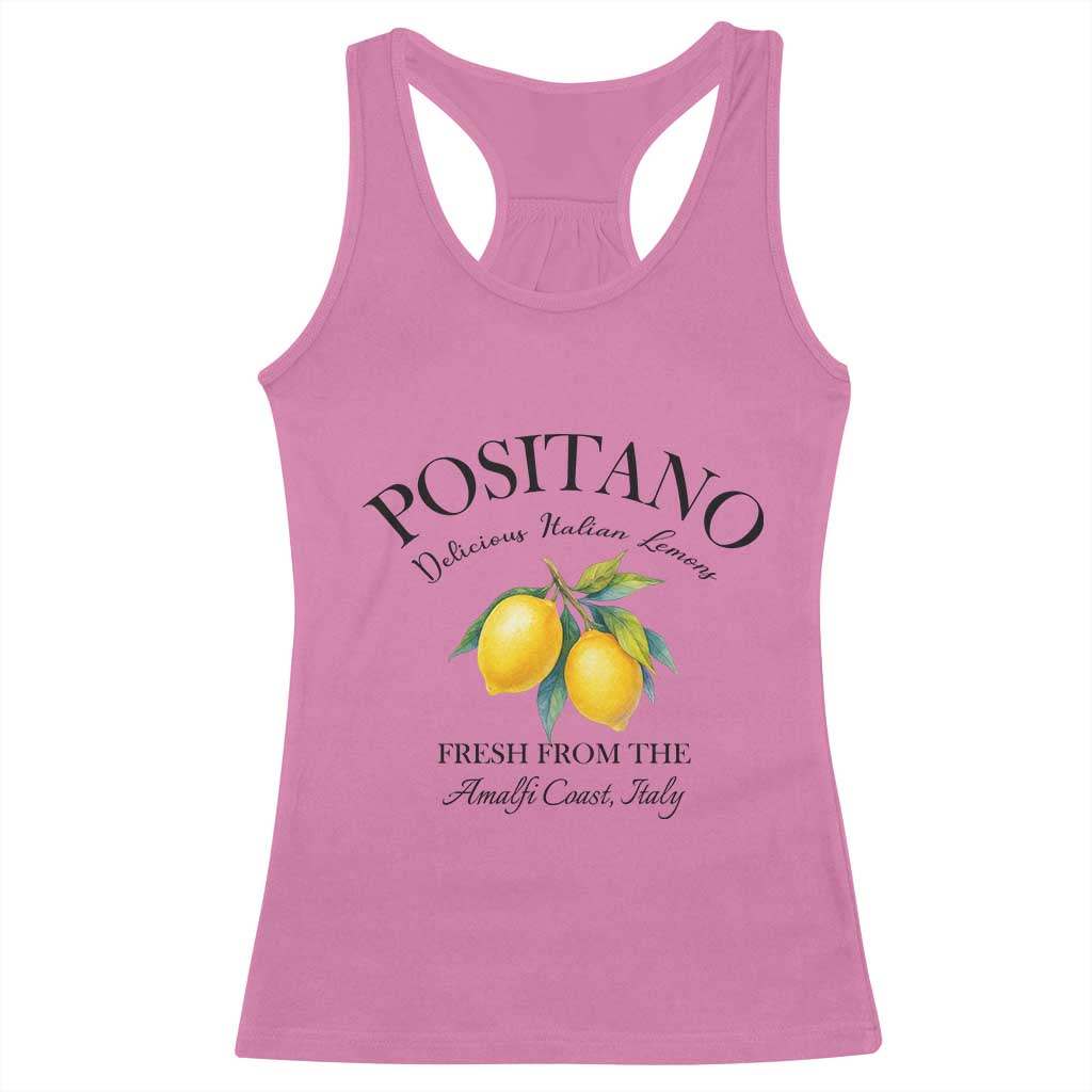 Positano Lemons Racerback Tank Top Fresh from the Amalfi Coast Italian Fruit - Wonder Print Shop