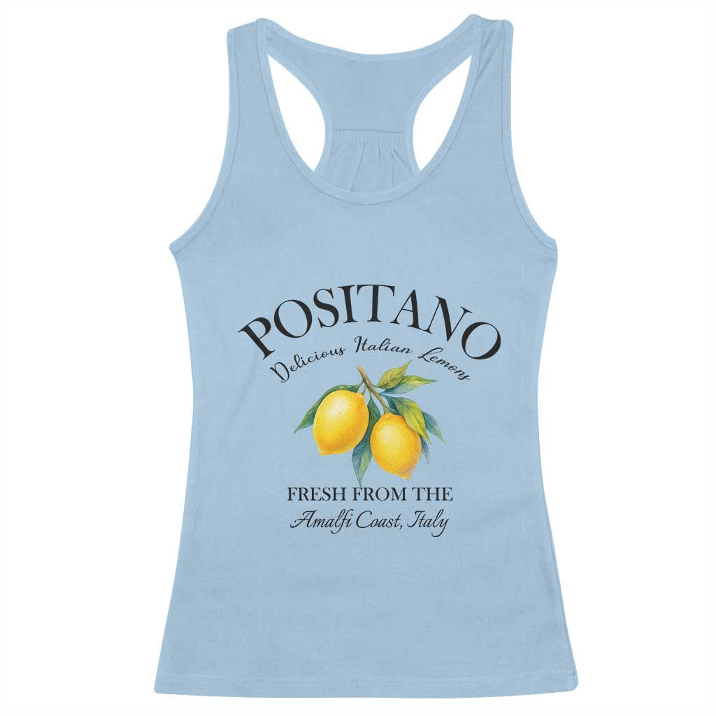 Positano Lemons Racerback Tank Top Fresh from the Amalfi Coast Italian Fruit - Wonder Print Shop
