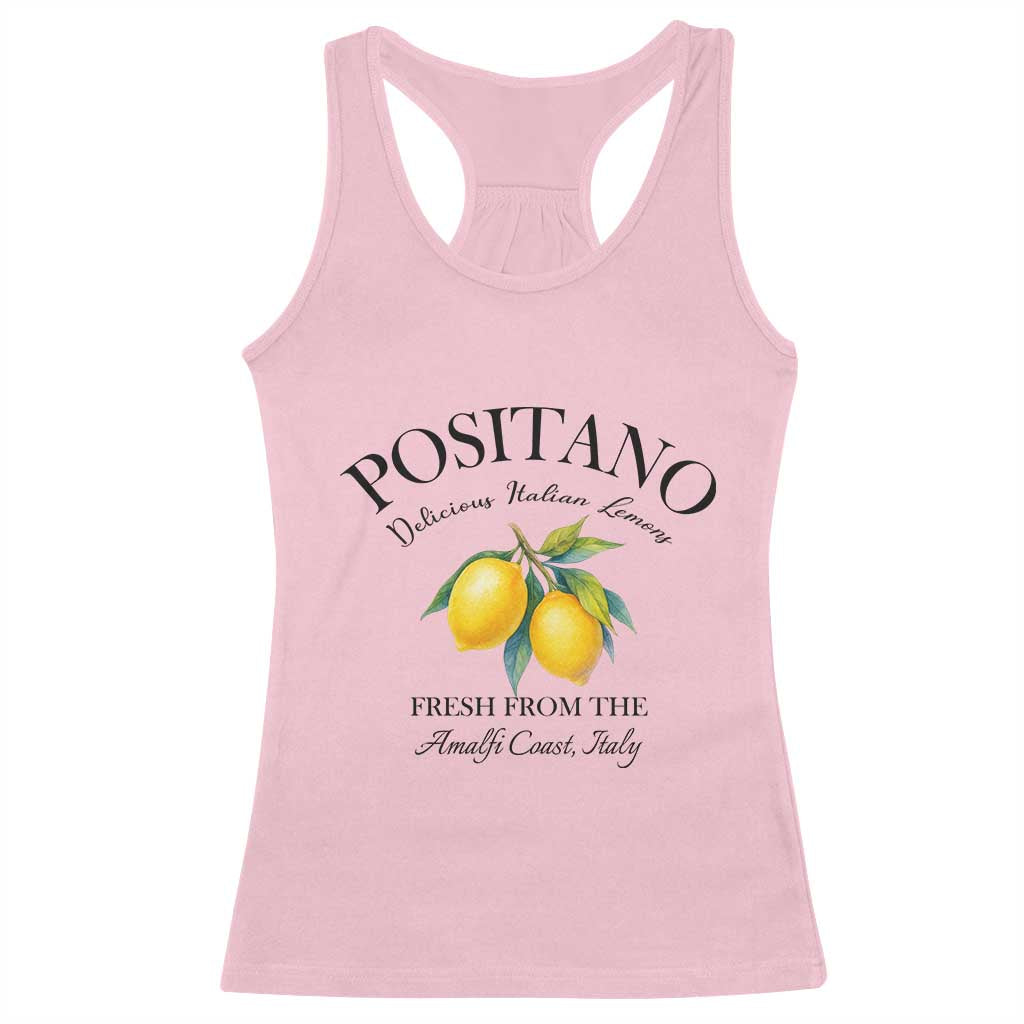 Positano Lemons Racerback Tank Top Fresh from the Amalfi Coast Italian Fruit - Wonder Print Shop